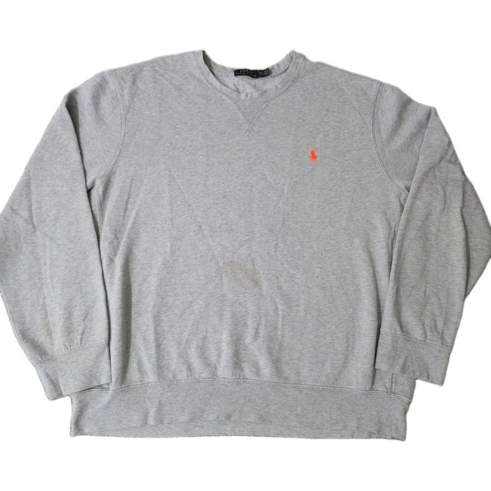 Polo Ralph Lauren Grey Crewneck Sweatshirt Orante Pony Men's XXL Preppy